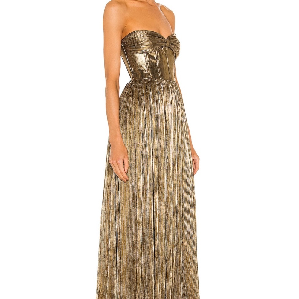 Shimmering Gold Strapless Dress